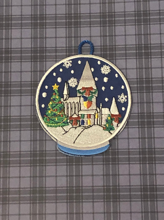 Winter Wizarding Snowglobe Ornament Patch