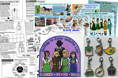 Getting to Know Juliette Low (patch, charms, cards, and booklet)