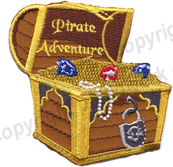 Pirate Adventure Patch (laser cut trunk with metallic gold thread)