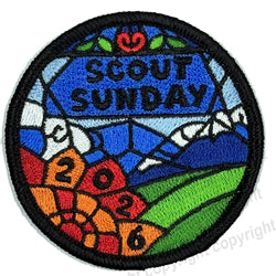 Scout Sunday and Scout Birthday patches DATED 2026