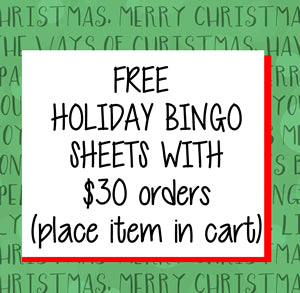 FREE Holiday Bingo Sheets