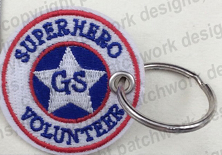 Superhero Volunteer Keychain