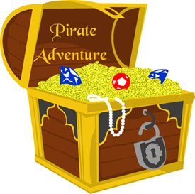 Pirate Adventure Patch (laser cut trunk with metallic gold thread)