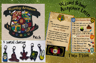 Wizarding World of Adventures ( WITH METAL CHARMS TO ATTACH)--ONLY 14 left
